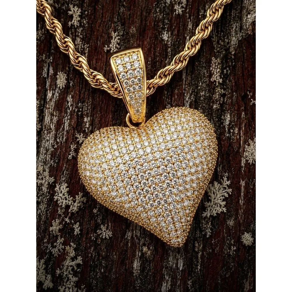 Iced Out Heart Necklace
